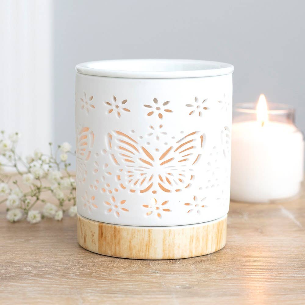 Matte Ceramic Butterfly Fragrance Warmer