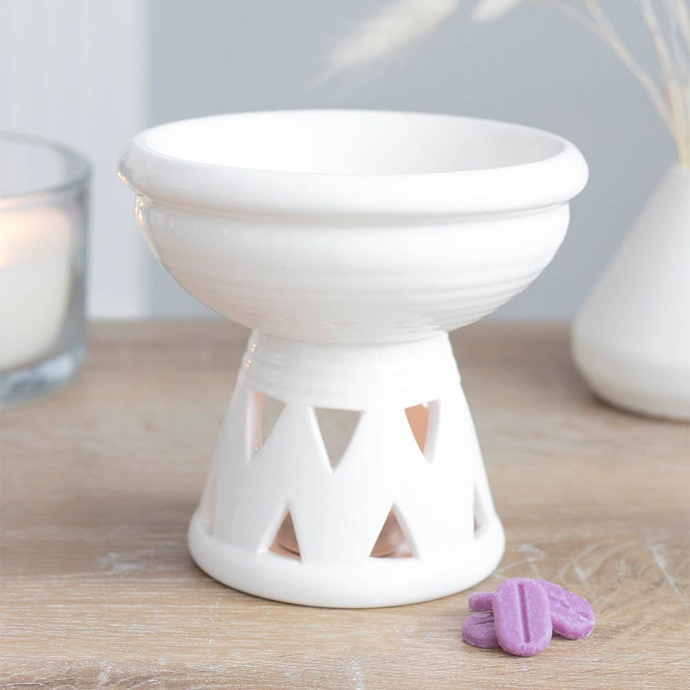 Off White Deep Bowl Fragrance Warmer - NuAromas