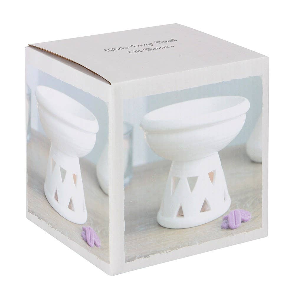 Off White Deep Bowl Fragrance Warmer - NuAromas